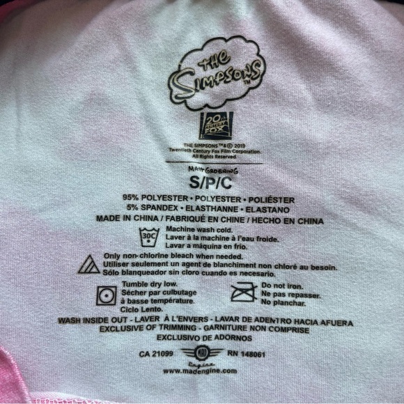Simpsons PJ Shirt - Picture 4 of 4